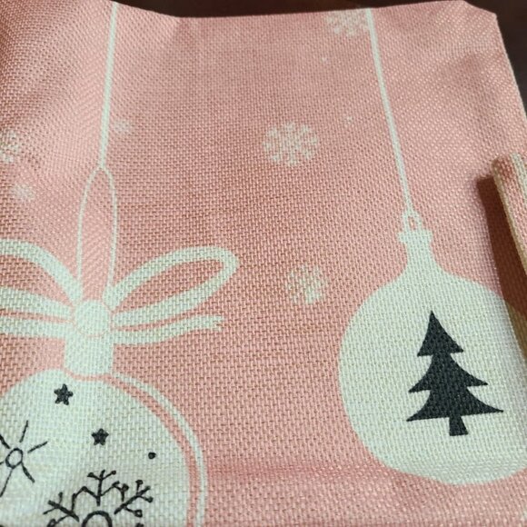 Christmas Pillow Covers Pink Santa Decoration Set Of 4 Accent Holiday Xmas Decor - Picture 14 of 16